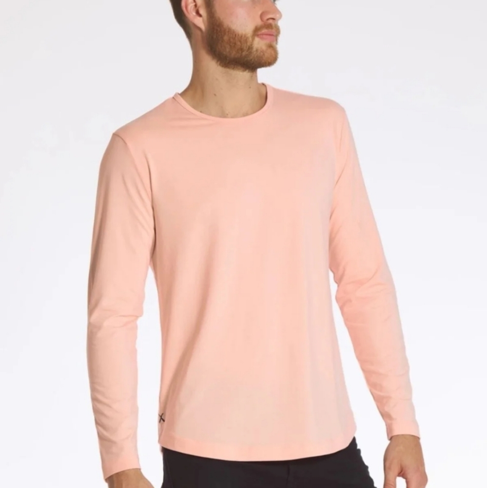 Cuts - BLUSH - L/S Crew Curve Hem